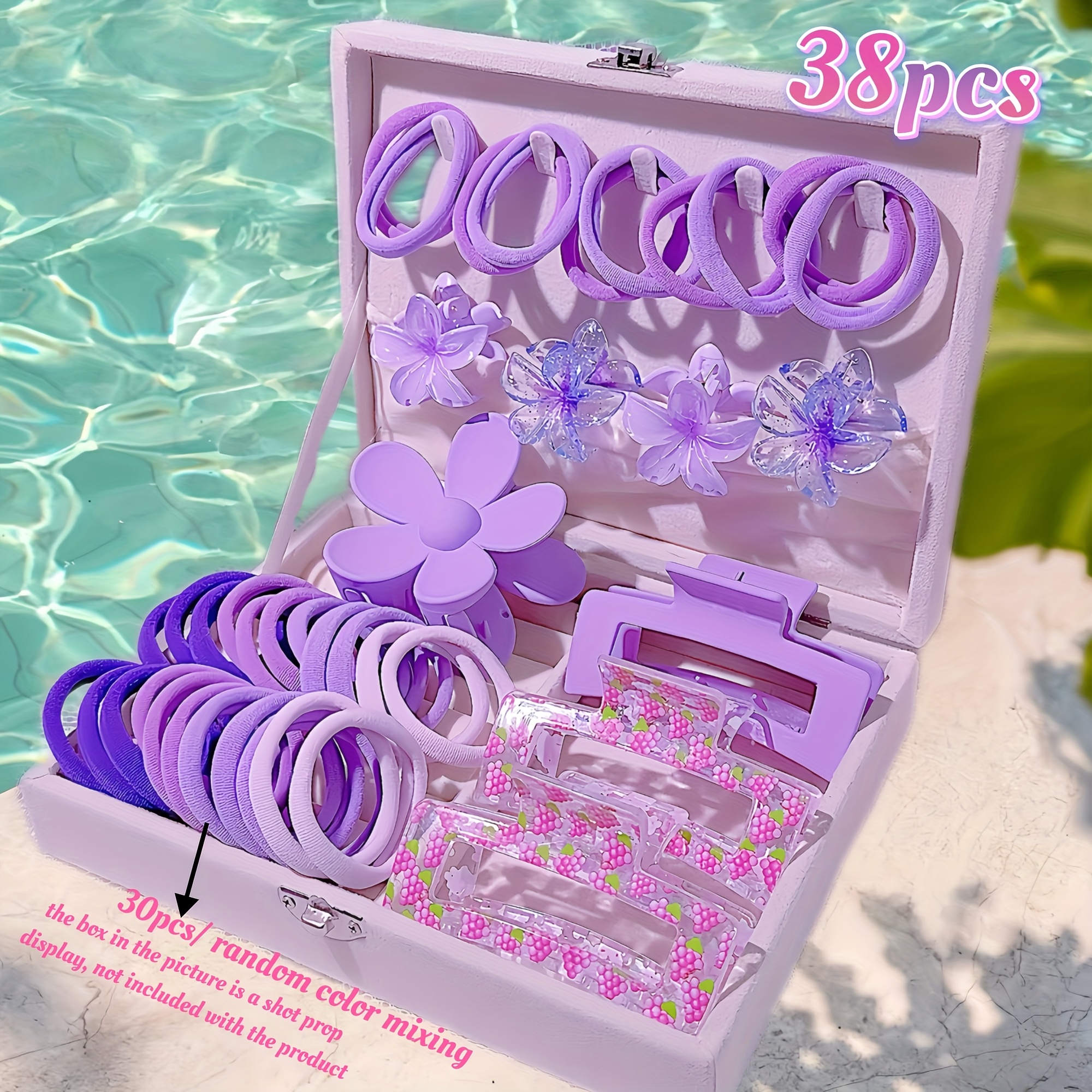 E-shop 38-teiliges/3-teiliges Styling-Tool-Set, Erdbeer-Haar-Accessoire-Set, Sommer-Zitronen-Druck-Haarspange, Lustige Birnen-Haarspange, Lustiges
