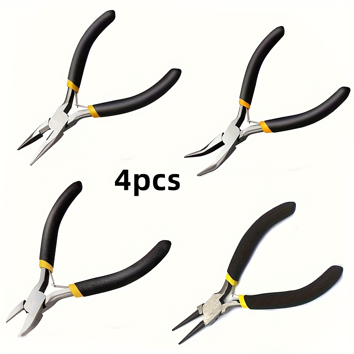 

4pcs/3pcs/1pc Jewelry Pliers Tool Kit Includes Needle Round Wire Cutter And Curved Nose Pliers For Jewelry Beading Repair Supplies Wire Wrapping Multifunctional Tools