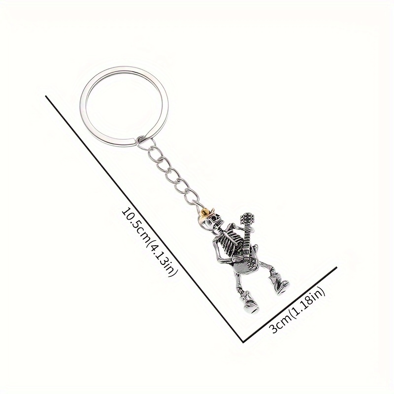 1pc Retro Gothic Skull Keychain For Men Fashion Hip Hop Rock Keychain ...