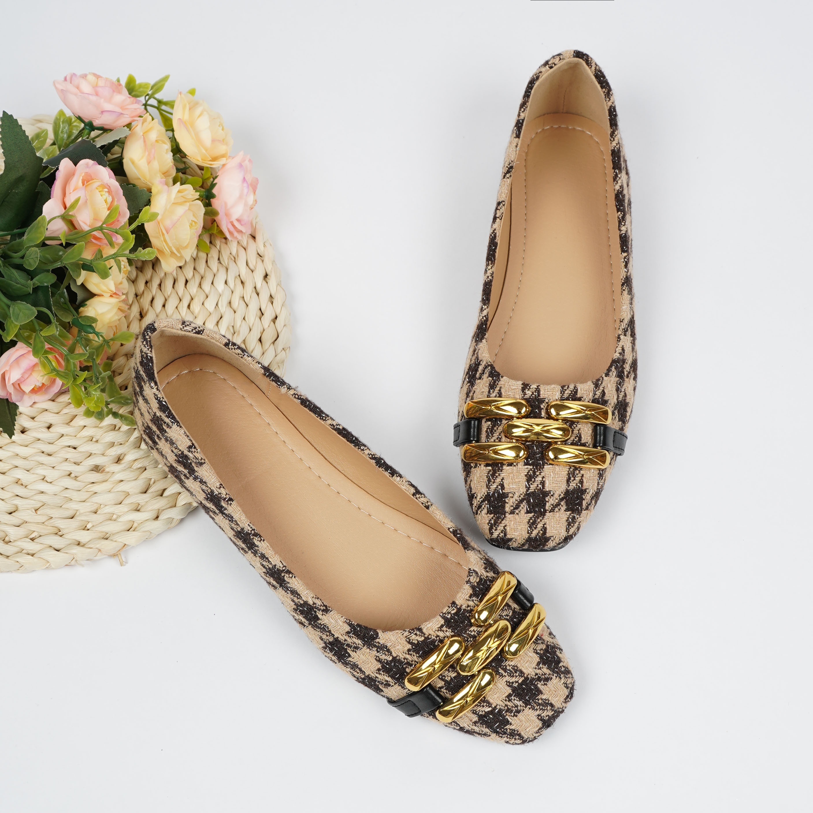 Women's Flat Square-Toe Professional Shoes, Women Shoes