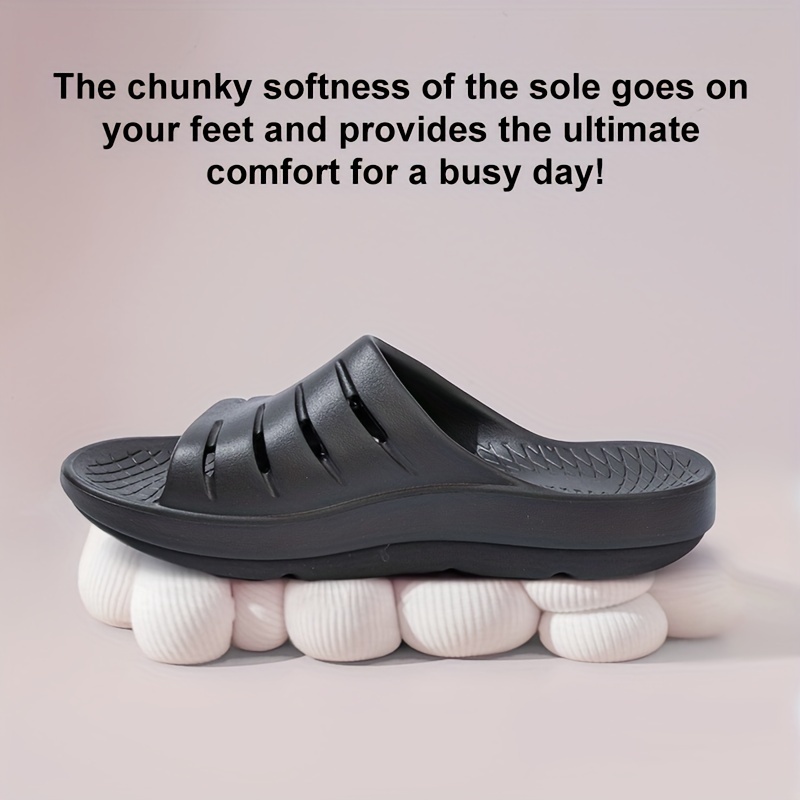 

Ultra-soft Slippers For Women - Non-slip, Cushioned, Thick Sole, Eva Insole, Solid Color, Slip-on Design For Comfy Indoor & Outdoor Wear