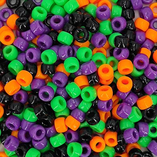 305 9mm acrylic halloween large hole beads mixed in black and green colors used for jewelry making bracelets and necklace materials