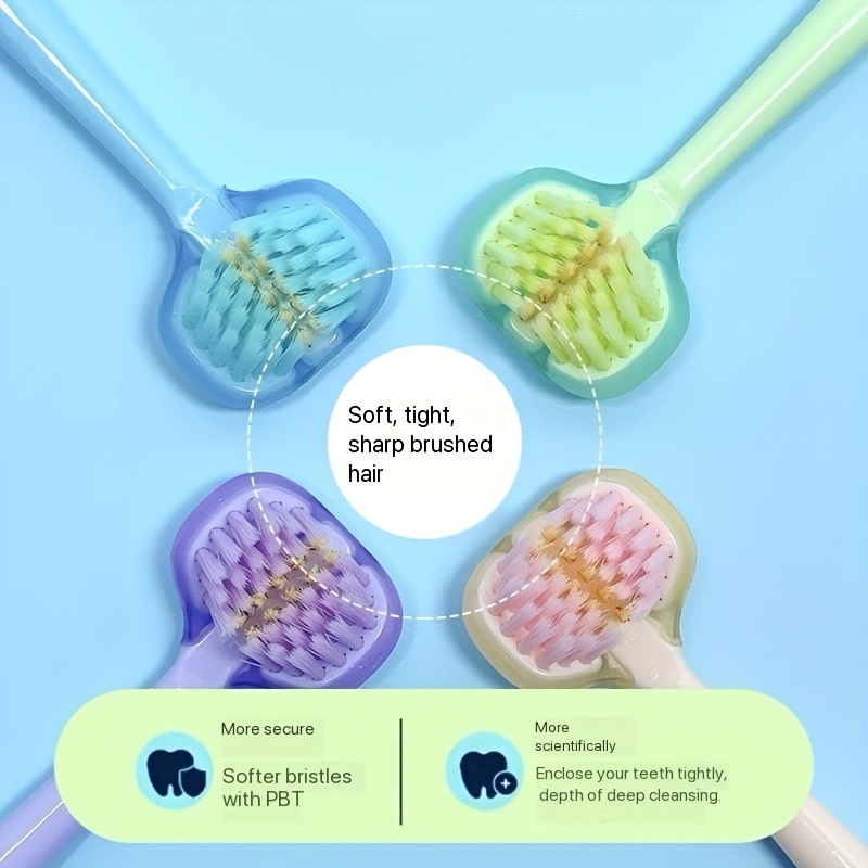 Three-Sided Toothbrush for Comprehensive Cleaning