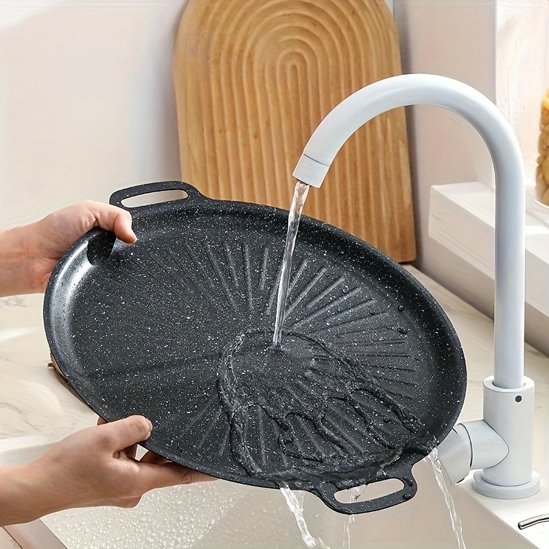 Wheatstone Texture Grill Pan Korean BBQ Plate Compatible with Induction Cooker Iron Griddle Outdoor Camping Frying Pan