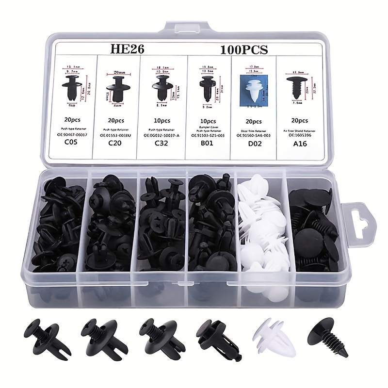  Uolor 775 Pcs Car Retainer Clips & Plastic Fasteners Kit with  Fastener Remover, 19 Most Popular Sizes Auto Push Pin Rivets Set, Bumper  Door Trim Panel Clips Assortment for GM Ford