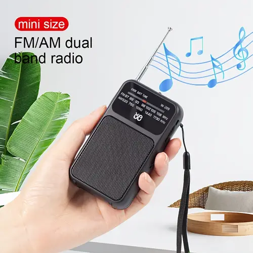pocket radio am fm usb c charging battery operated reception and headphone clip flashlight transistor radio portable radio am fm mini radio