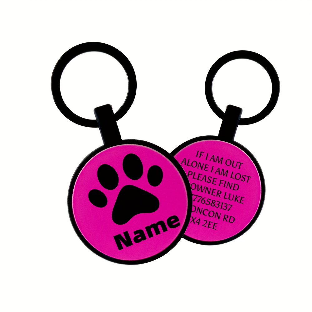 TEMU Custom Silicone Silent Dog Tags For Pet Identification With Free Engraving, Suitable For Medium To Large Breeds Like Golden Retrievers,