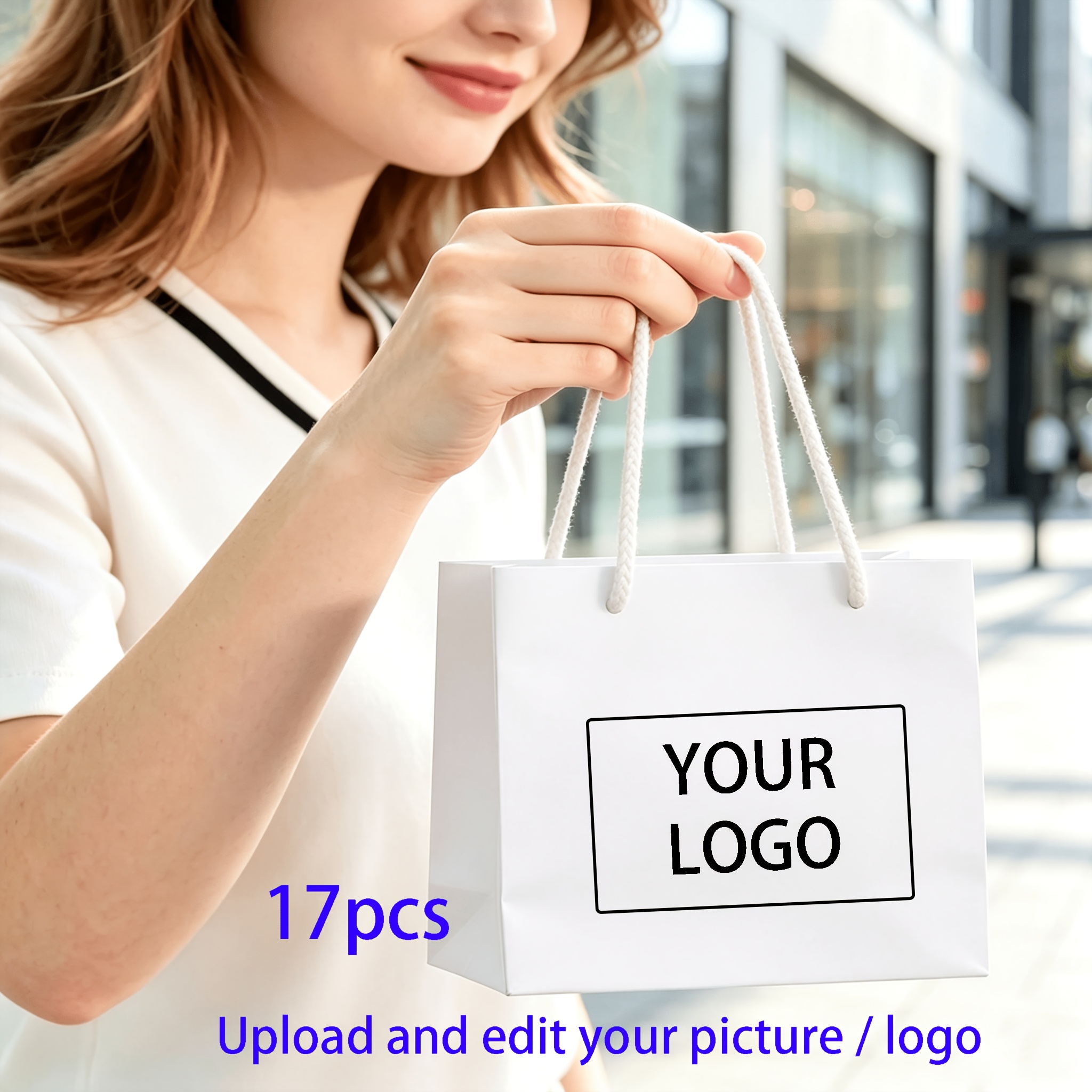 TEMU [gift Packaging Bag] Personalized Custom Tote Bag, Customizable Pattern/text, Birthday And Wedding Welcome Gift Bag, - Suitable For Small