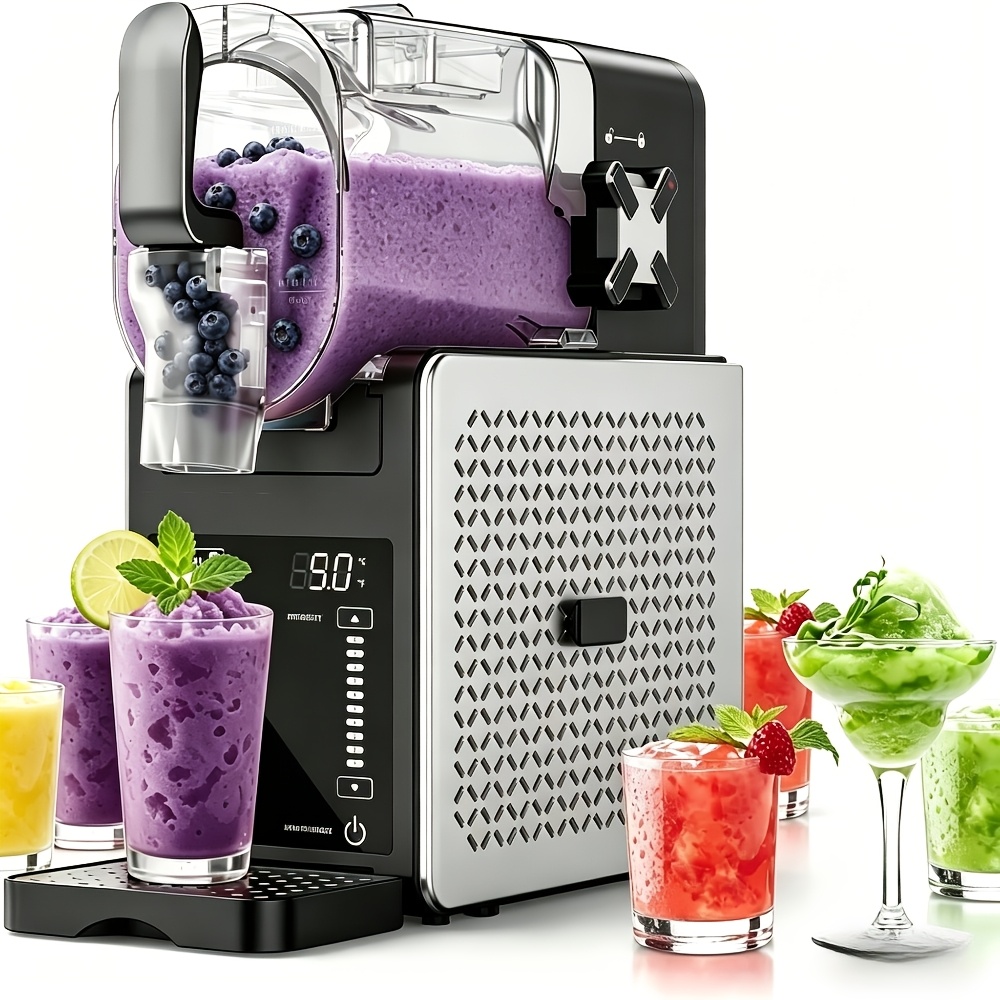 Slushie Machine 95 Oz, For Home Slushy Machine, 6 Programs, , Led Display, Auto-clean, Needed, Perfect For , Margarita Smoothies, Frappes, And More