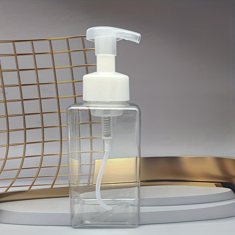 TEMU 1pc Foaming Hand Soap Dispenser, Countertop Refillable Empty Bottle For Facial Cleanser Shampoo Shower Gel, Bathroom Accessories