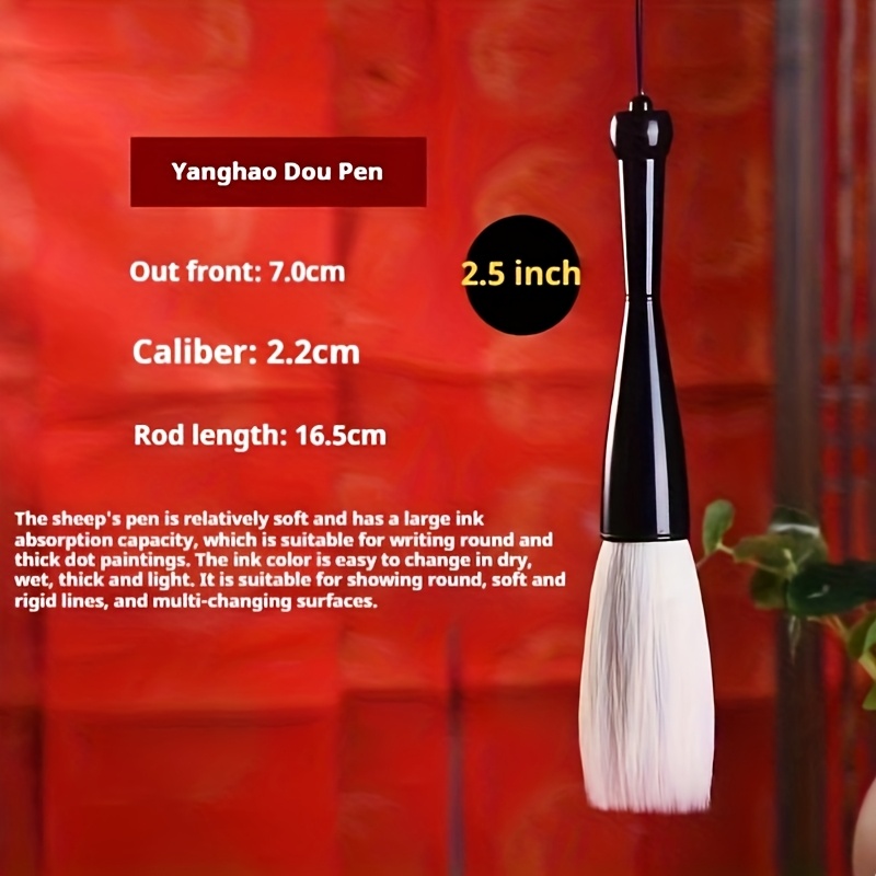 TEMU Beginner's To Brush Calligraphy Special Set And Chinese Painting 4 Of : Sheep Hair, Small Kai, Medium Kai, Soft Pen And Ink, Paper Practice,