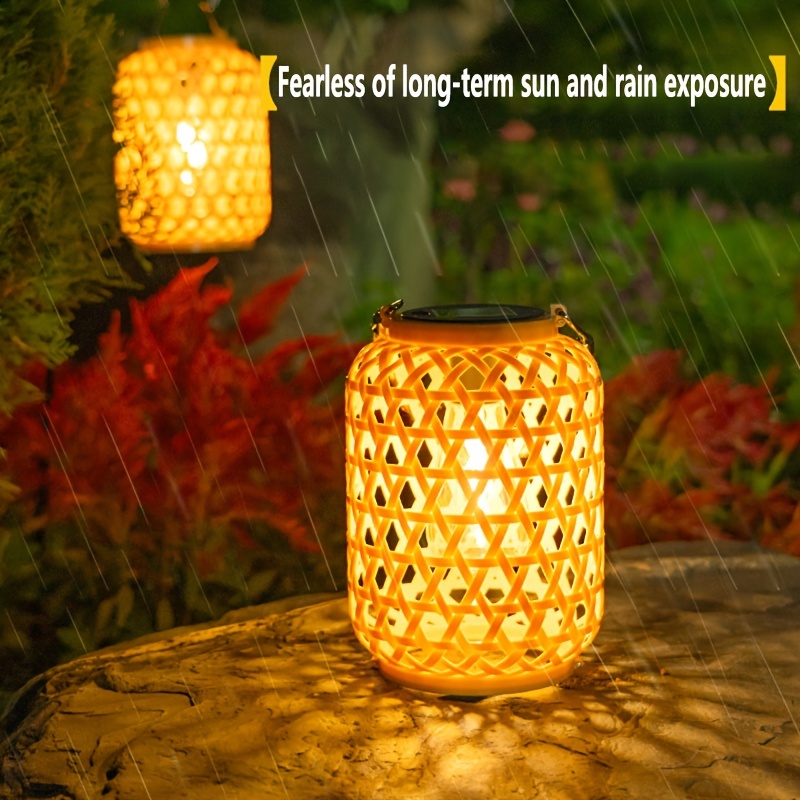 

Solar Bamboo Lantern For Outdoor Yard Decoration, Portable Lawn Light For Garden Decoration, Outdoor Decorative Lamp