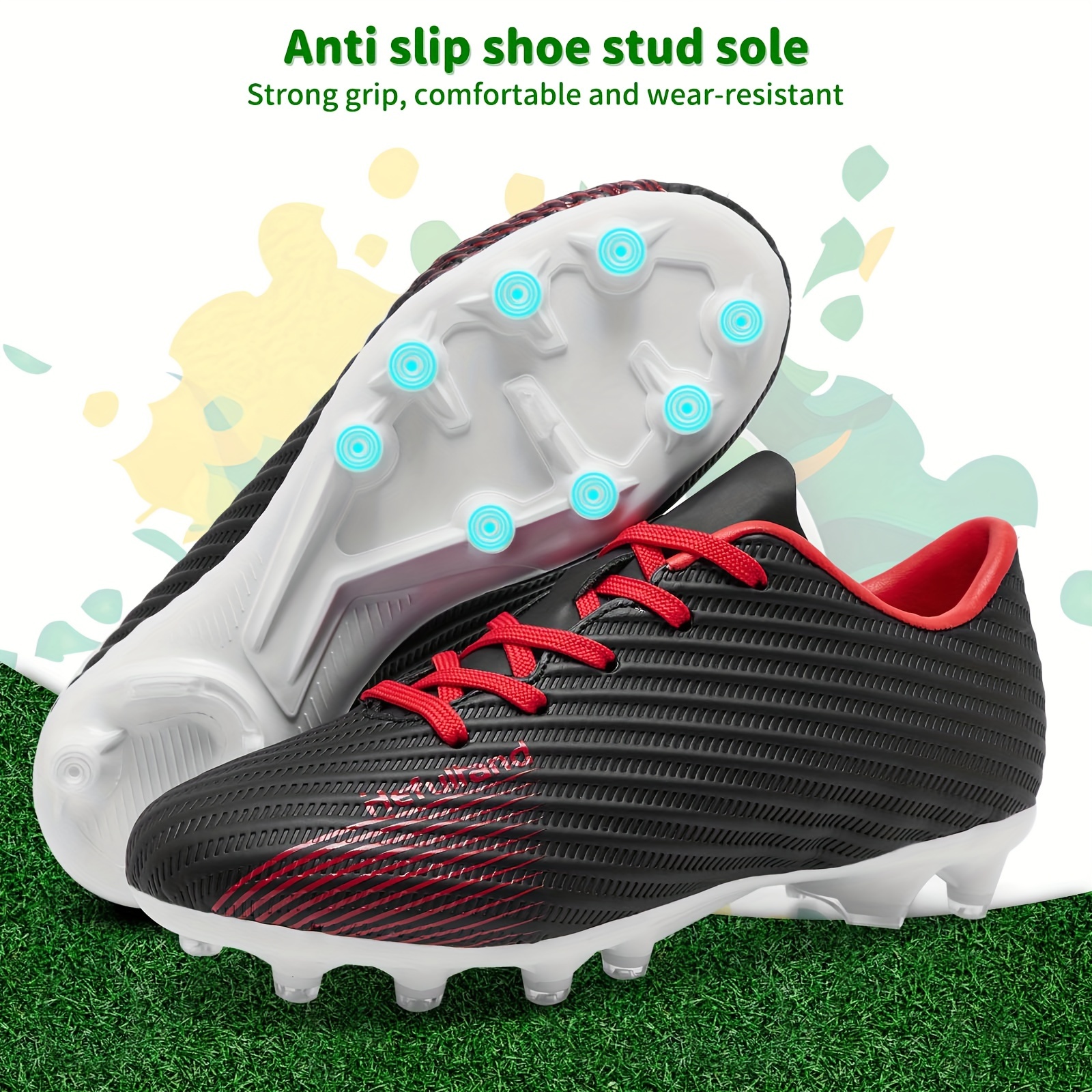 Rubber sole football cleats on sale