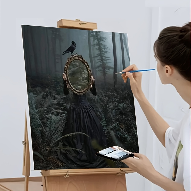 Image of [professional Art Use] 1pc Adult Beginner Digital Painting Kit, Art Gift, Paint By Numbers, Suitable For Beginners - Equipped With Acrylic Paint, Canvas