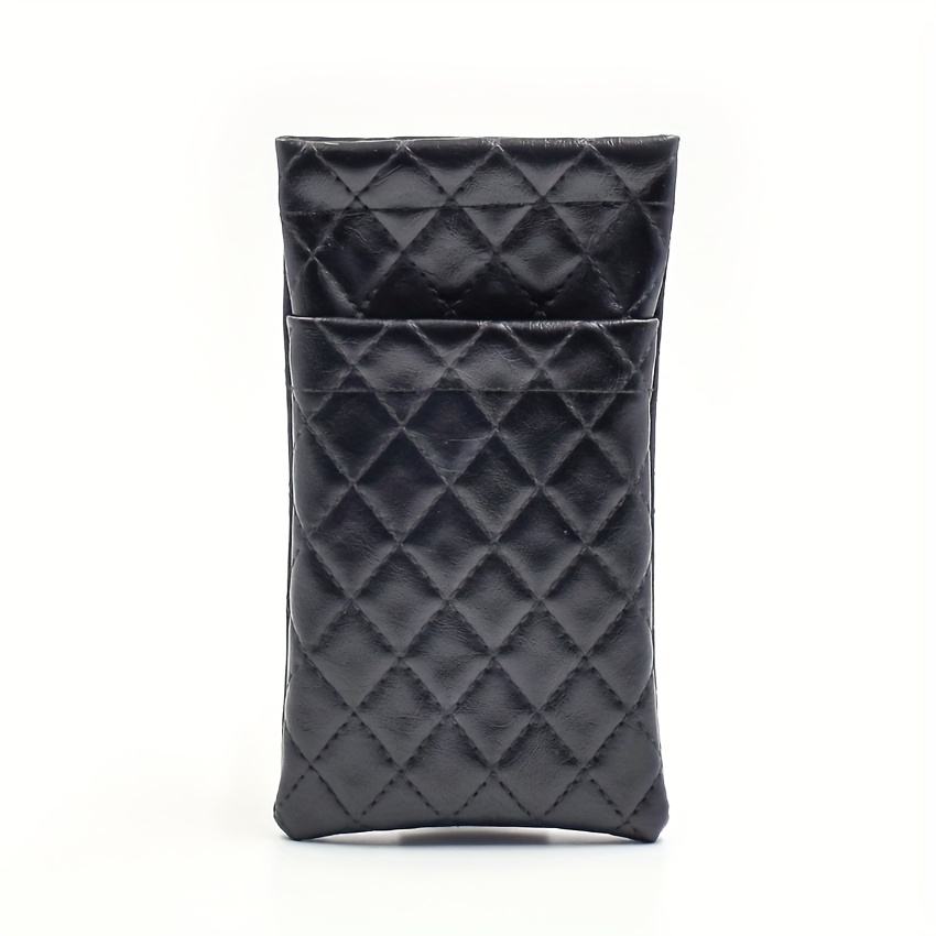 1pc Unisex Eyeglass Case, Stylish Double-layer Pvc Eyeglass Pouch, Durable And Lightweight Design For Men And Women