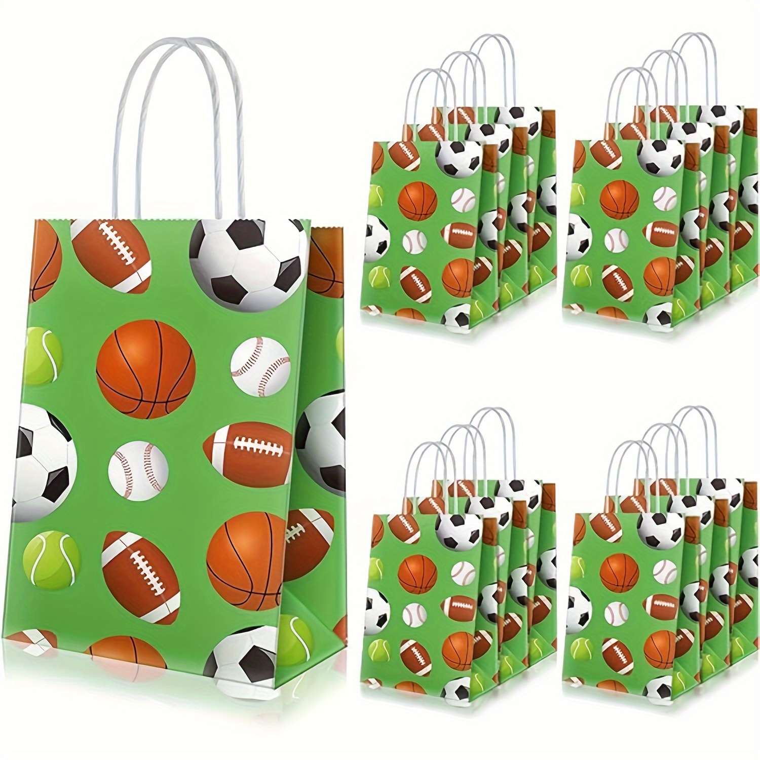 6 Piezas/juego Bolsas Regalo Fiestas Temáticas Sprots Bolsas - Temu