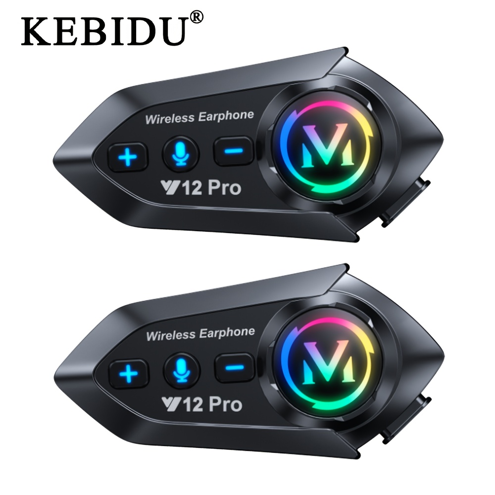 immagine dell'articolo interfono per   da moto con distanza di   500m, cuffie per   da moto, batteria da 1000mah, luce rgb,   wireless 5.4, assistente  , condivisione musica, connessione, interfono di terze parti, frequenza operativa: da 2402mhz a 2480mhz