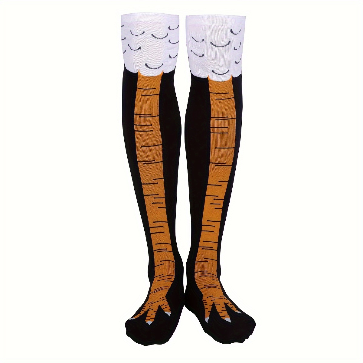 

Women's Funny Long Socks, Chicken Foot Print Warm Thigh High Over/knee Length Socks, Wild Fashion Cute Casual Stocking