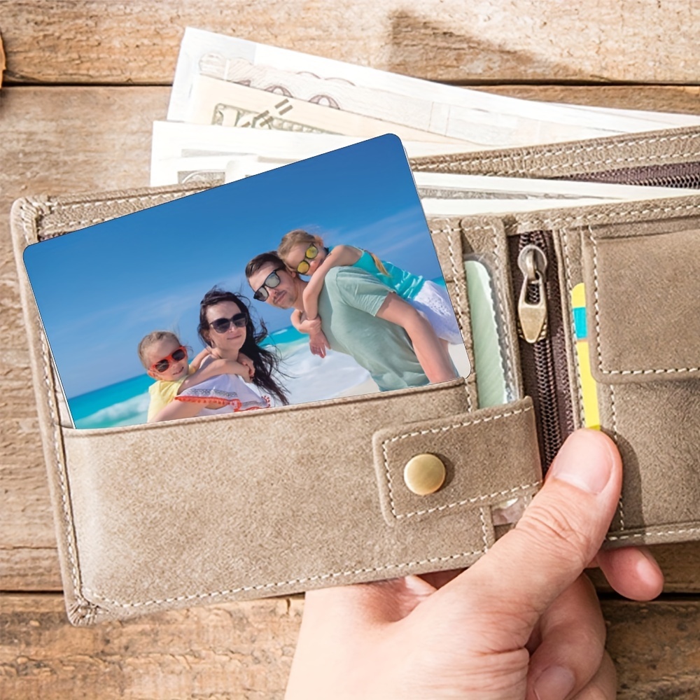 

1pc Custom Metal Wallet Card With Personalized Photo/text For Loved Ones, Unique Gift With Personalized Message