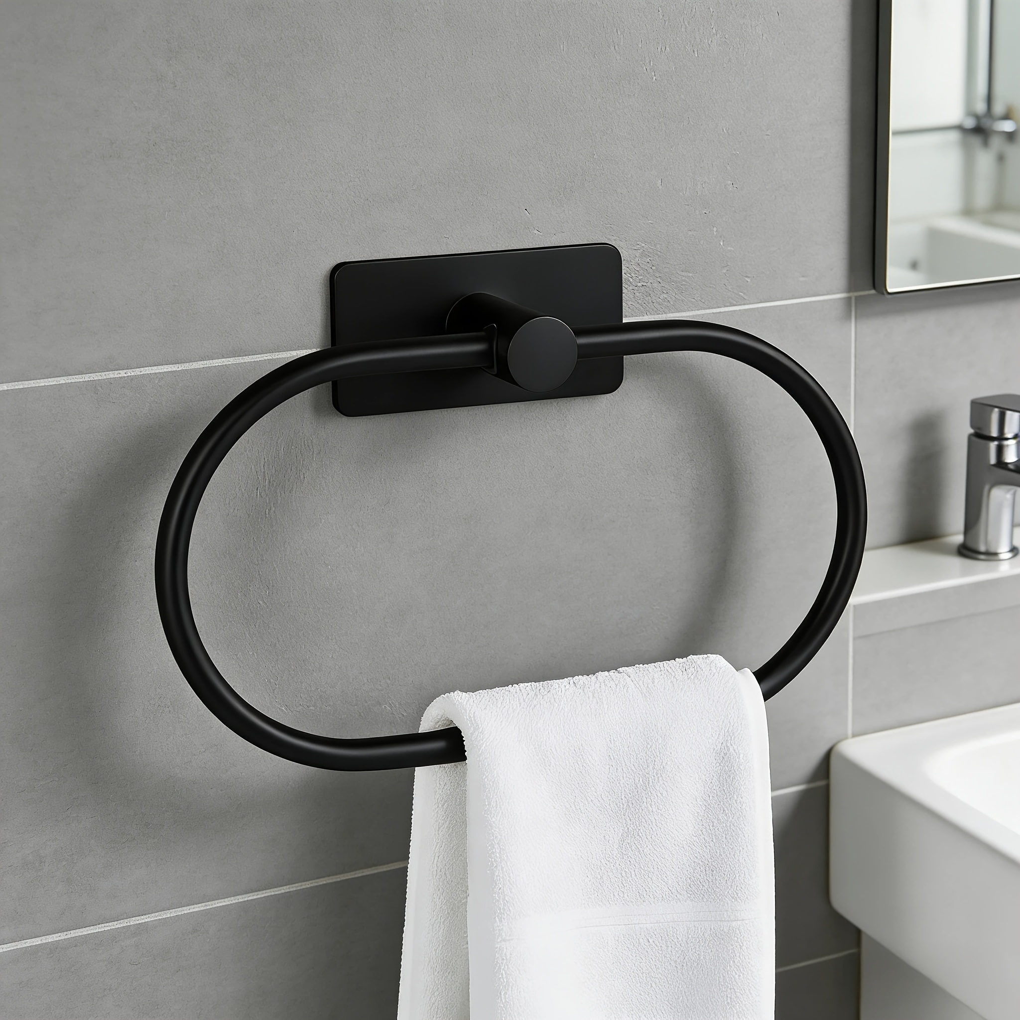 TEMU Anneau de serviette multifonctionnel, étanche et perçage, choix parfait pour les de bains, les cuisines et les camping-cars, adapté à diverses