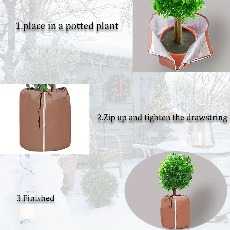 2 stück/4 stück pflanzen winter schutzabdeckung blumentopf