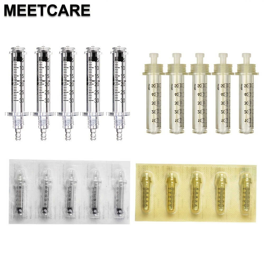 

MEETCARE 10pcs Embouts d'Ampoule Jetables pour Stylos de Beauté - 0.3ml & 0.5ml, Cartouches en Plastique Parfum pour du Visage