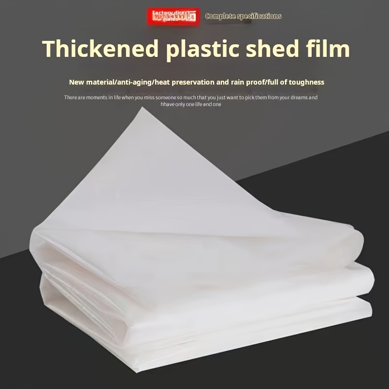 

Extra Clear Plastic Sheeting - Waterproof & Dustproof, Ideal For Greenhouse Covering, & Protection