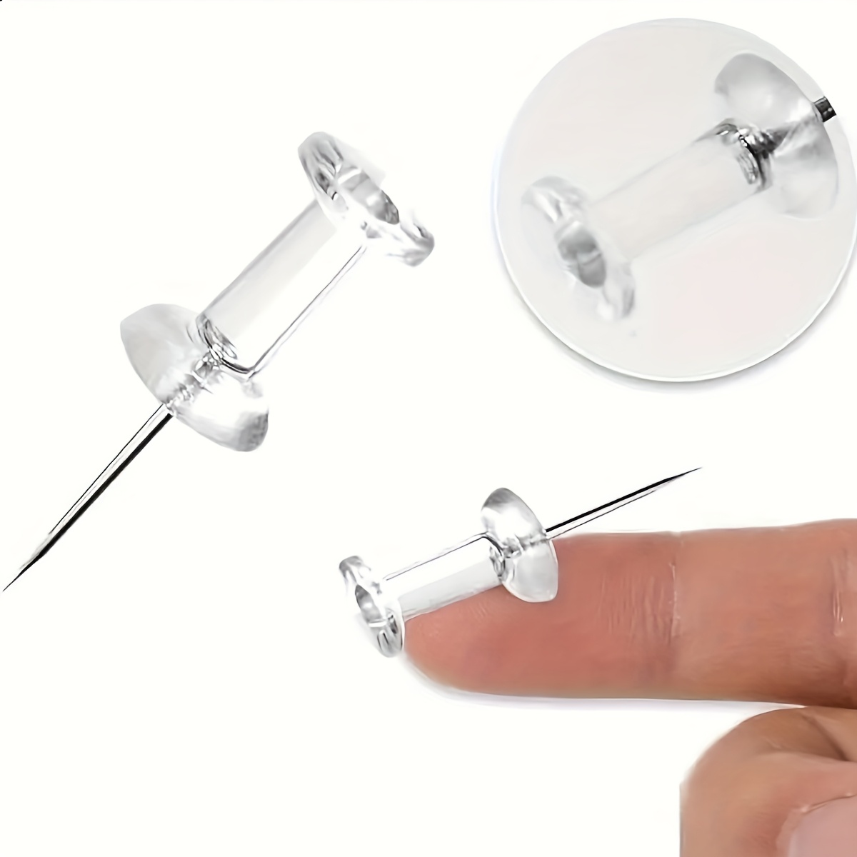 150 Reißzwecken Transparent – Mit Kunststoffkopf & Stahlspitze, Für Pinnwand & Kork