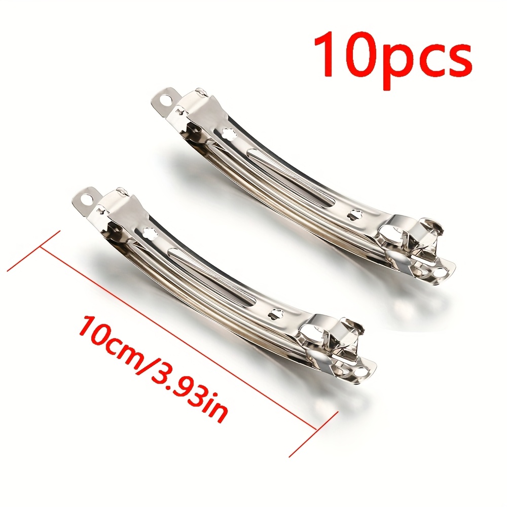TEMU 10 pièces de bases de pinces à ressort en métal léger pour accessoires de barrettes DIY faits main pour femmes