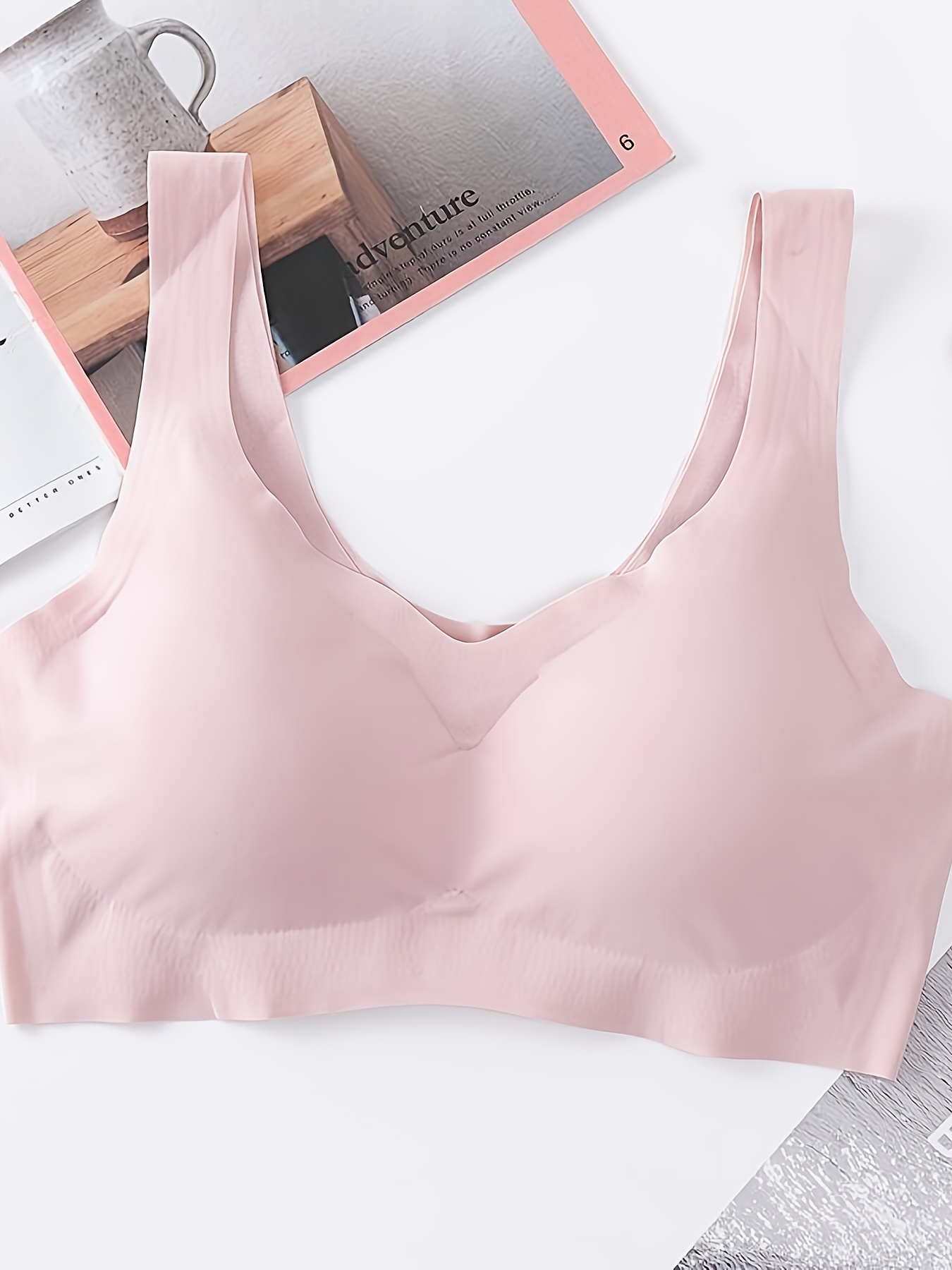 6 pack large size seamless underwear without steel ring beautiful back sports breathable anti sagging sleeping vest style gathered womens bra suitable for leisure and   Product details 4