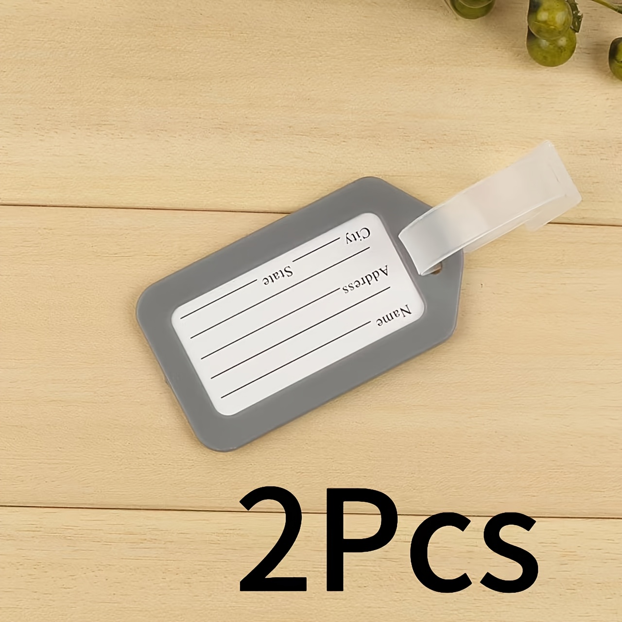 2pcs Plastic PP Luggage Tag for Travel Bag Identification