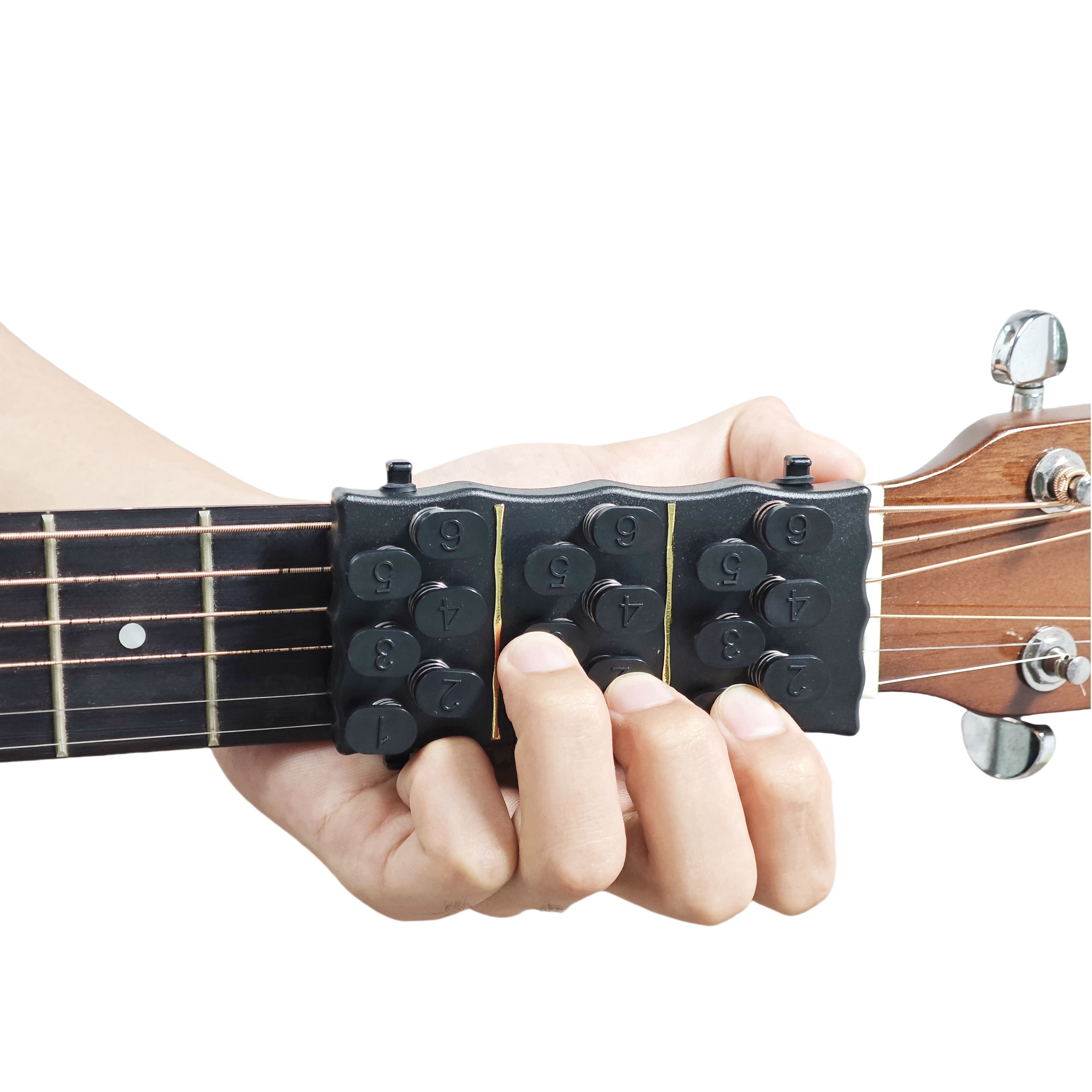 

No-hassle, Easy-to-use Guitar Chord Trainer For Beginners & Finger-impaired - Learning, Includes Chord Guide