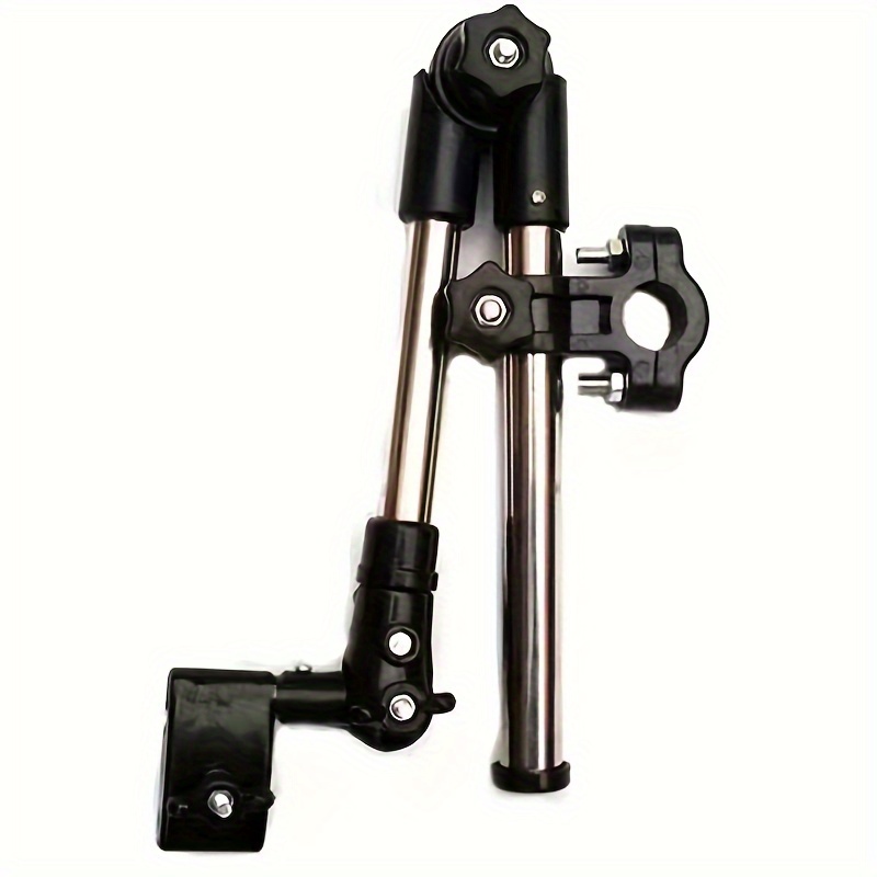 TEMU 1pc Adjustable For , Strollers, Wheelchairs, 180 Rotating Support, Bracket, . 25cm/9.84in, Fixing And Wrench Included