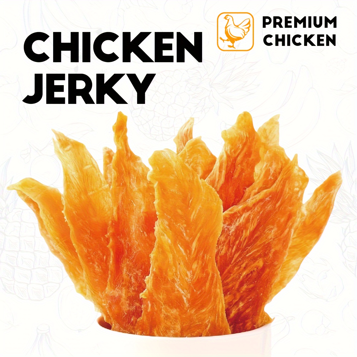 

Chicken Jerky Dog Treats, -free, Made With Real , Healthy, Long- And Great Tasting Treat, No Artificial , Dog's To Chew