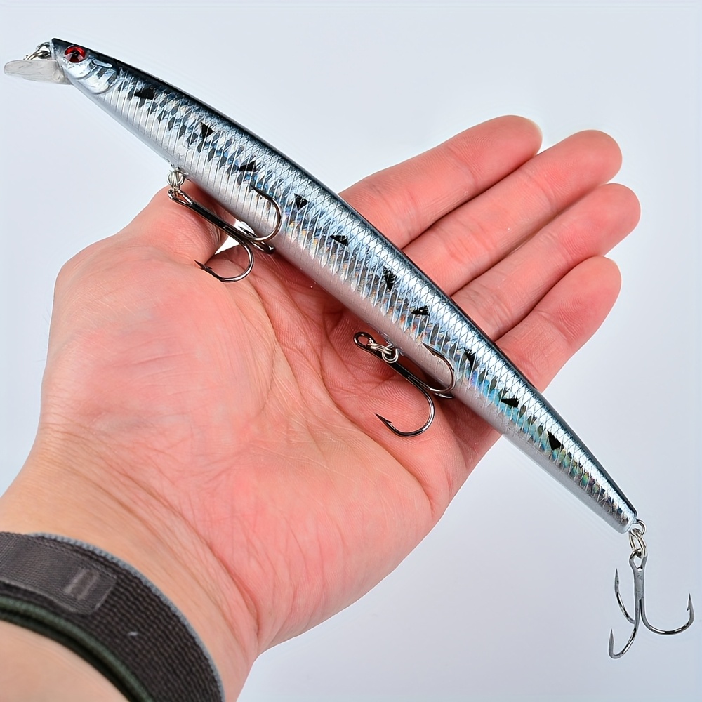 1 kos Premium Dolgozračna Vaba za Ribolov Minnow | 18cm 70g | Umetno Trdo Vabo z Laserskim Dizajnom, Trojne Kljuke in Razdeljeni Obroč | Oprema