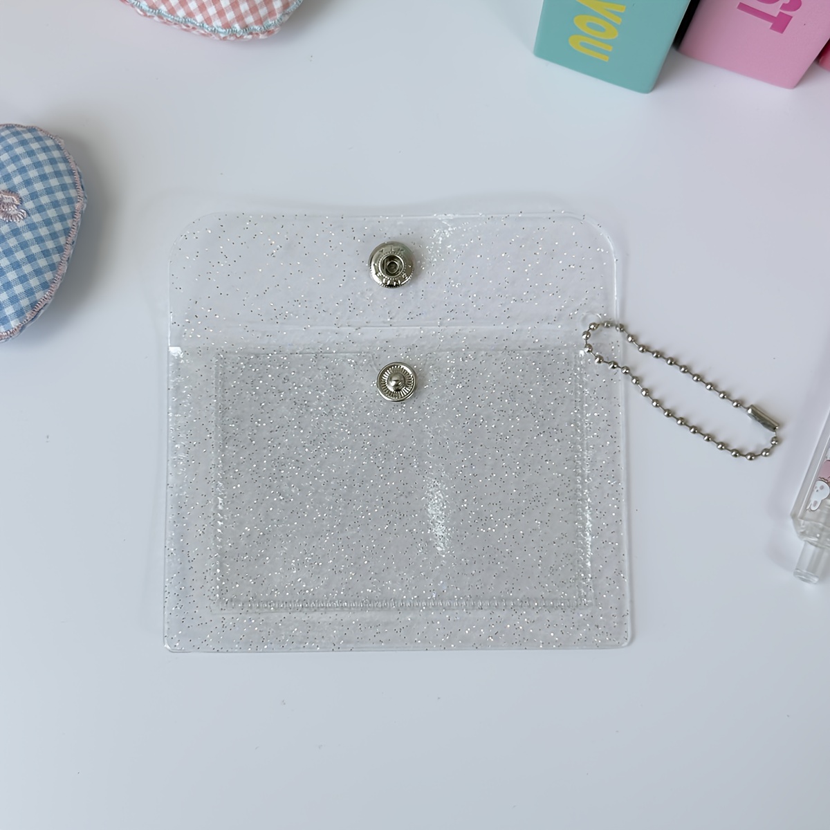 TEMU Porte-cartes 2D 1 pièce Coloré, Porte-cartes Portable, Étui de pour Carte d'Identité