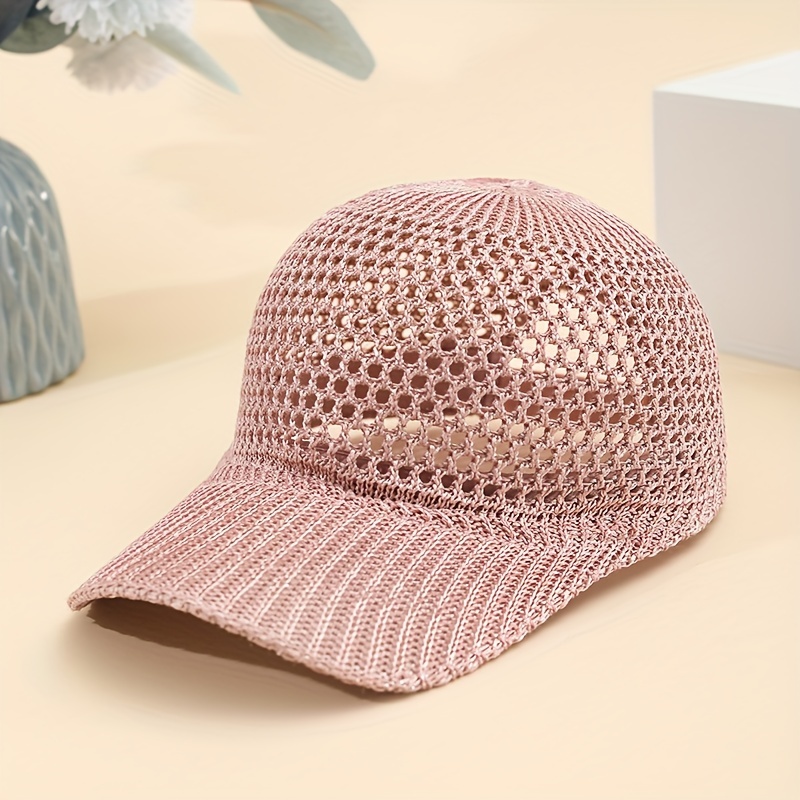 1pc mesh baseball cap unisex breathable summer hat with cut out design details 8