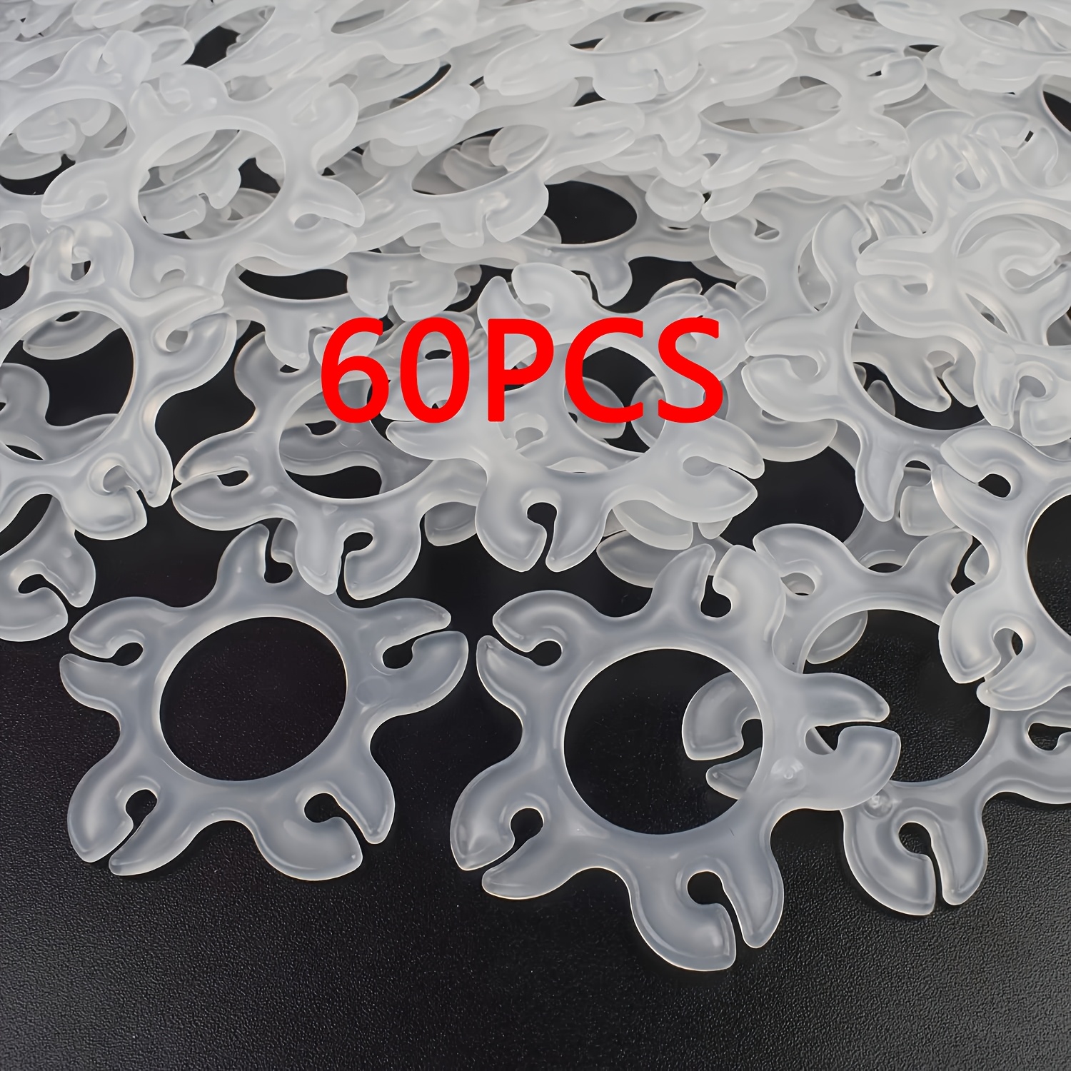 E-shop 60 Stück Hochzeit Geburtstagsfeier Zubehör Ballon Zubehör Pflaumen Clip Ballon Multifunktionaler Ring Schnalle Ballonbogen Schnalle