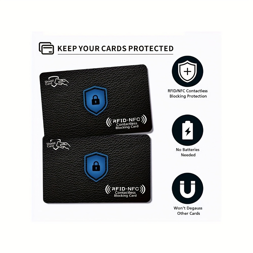 

2pcs/4pcs Rfid/nfc Blocking Card, Credit Card Protector For Men And Women, Theft Prevention, Tags For Wallets, Ultra Thin And