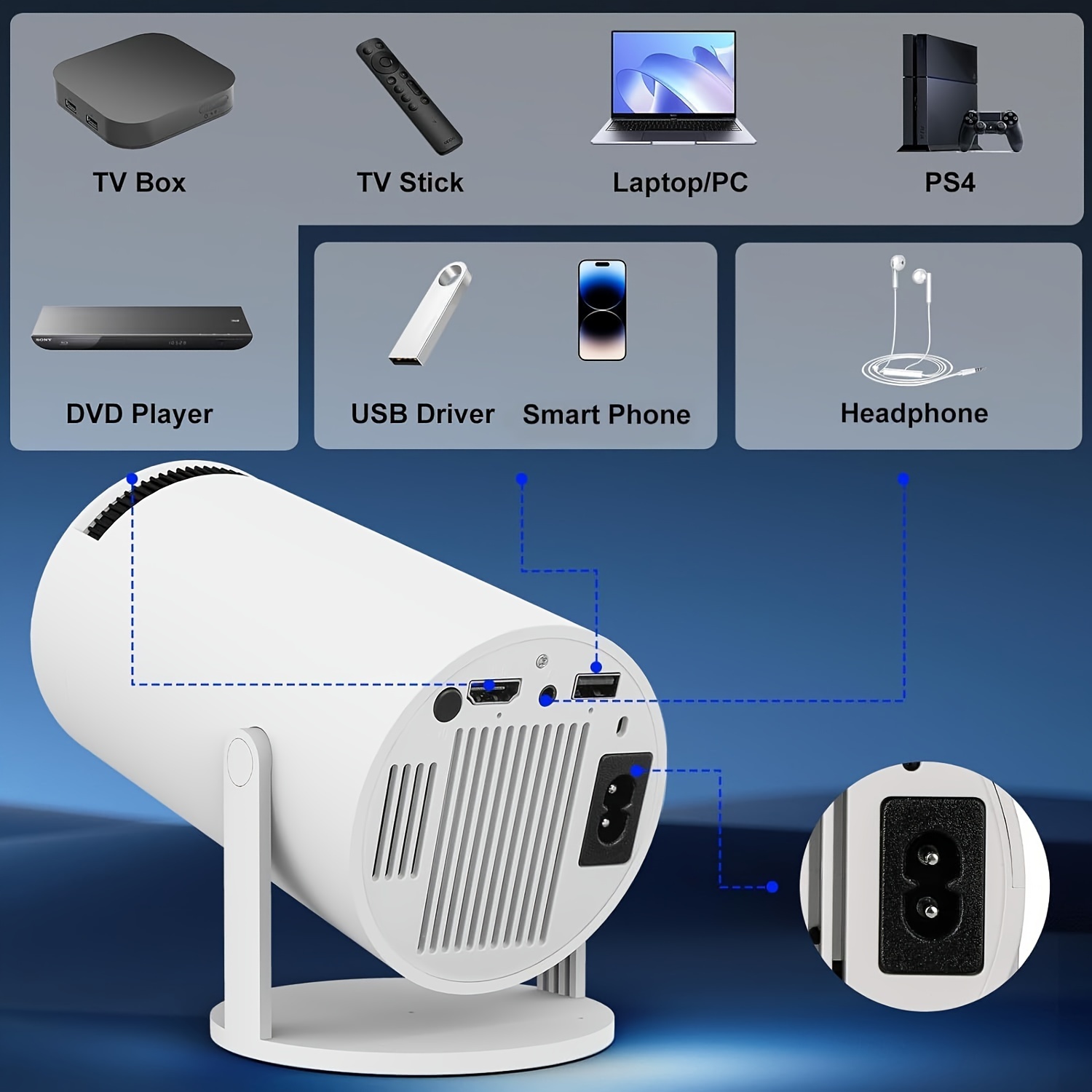 hy300     projector 4k 260     projector     6 bt 5 0             projector   in   11 0 os