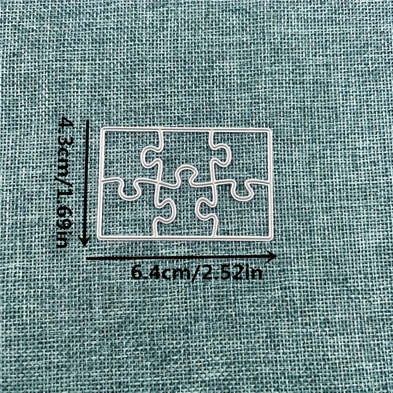 Image of Rectangle Metal Cutting Dies Stencil Fun Puzzle Craft Cut Die Diy Handmade Album Paper Cards Decor Dies