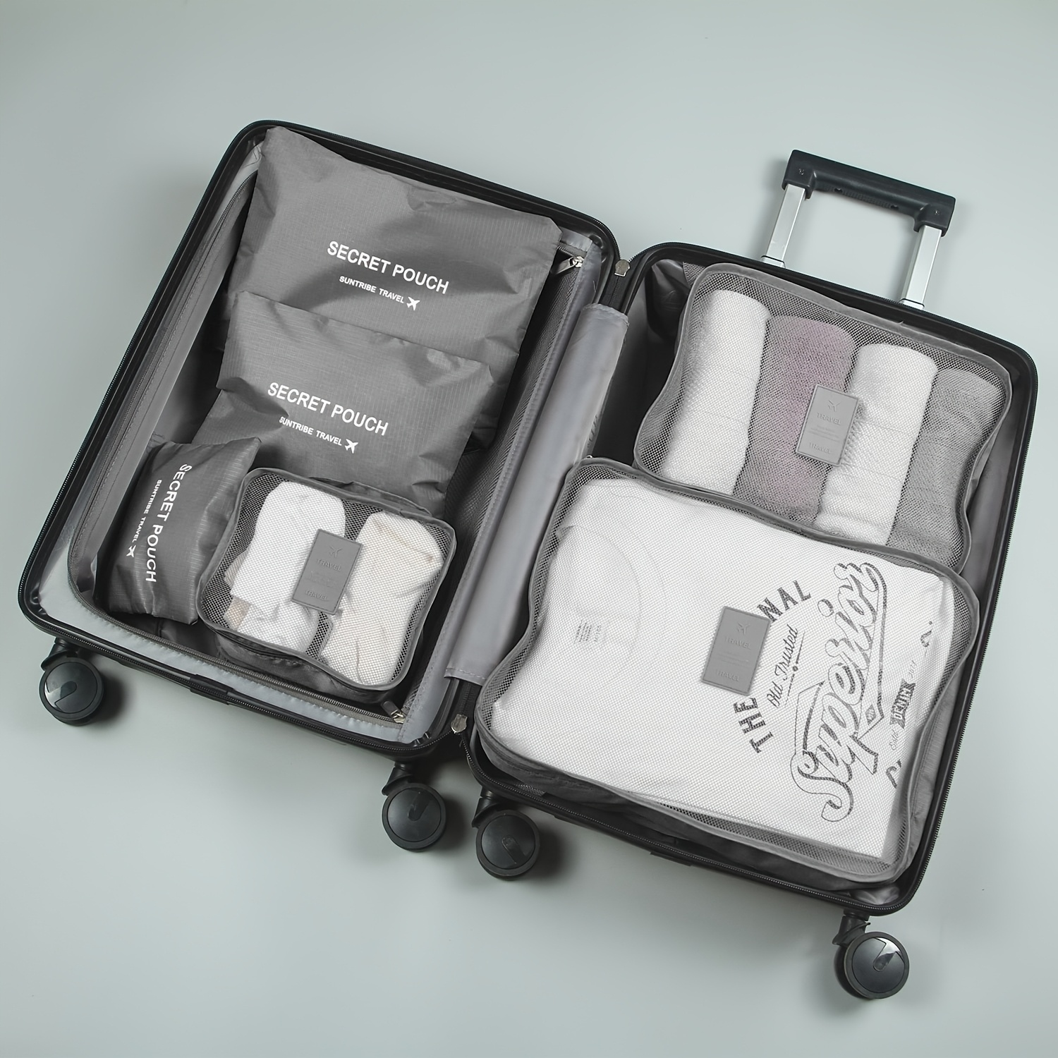 6pcss/1pc, 6pcs Set Storage Bags Square Oxford Cloth Travel Clothes Storage Bags Set Underwear Bags Organizer