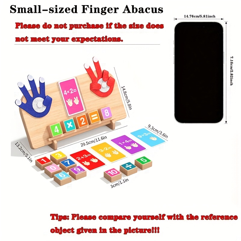 Image of Wooden Fun Board - Math Teaching Toy For, Tool For Addition And Subtraction - 1pc Board, 14pcs Blocks, 20pcs Double-sided Cards, 2pcs Bases, 1pc Stand - Ideal Gift For Birthday, Halloween