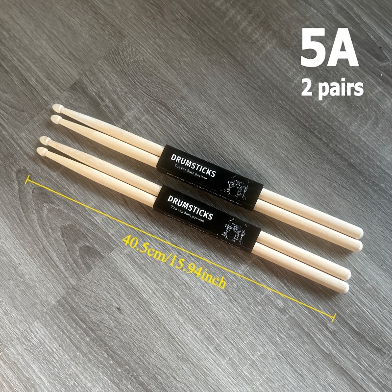 TEMU di Bacchette per Batteria in Acero - Bacchette 5A/7A in Noce, per Batteria in , Bacchette da in Legno Massello, Adatte a Principianti