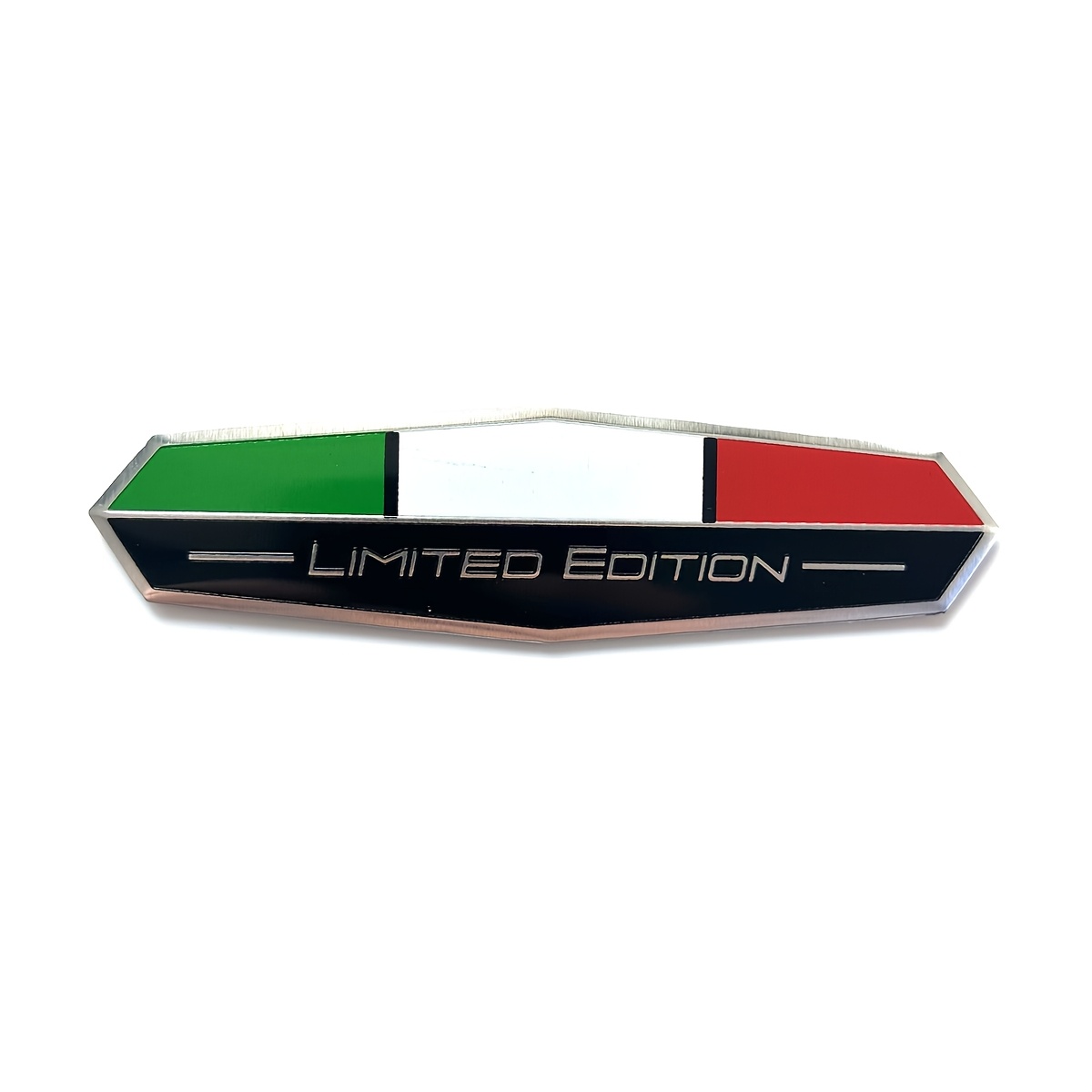 TEMU Edition Italian Flag Car Badge 3d Metal Aluminum Alloy Sticker Suitable For Suv Cars, Motorcycles, Trunk, Hood, Fender, Side Doors, And Body