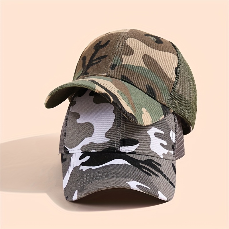 

Adjustable Camo Mesh Sports Baseball Cap, Breathable Outdoor Uv Protection Snapback Hat, Ideal Choice For Birthday Gift