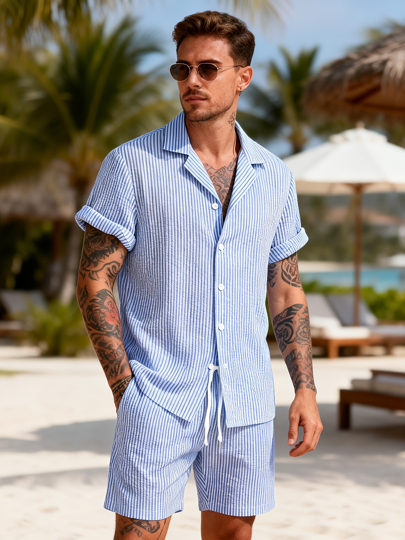 men beach clothes sold on Temu United States