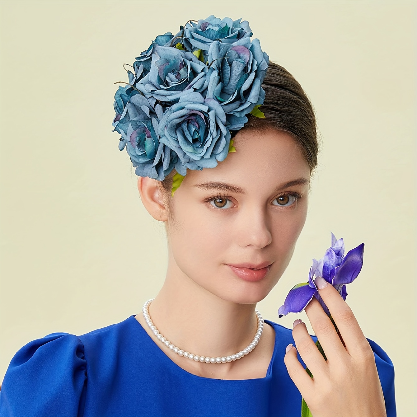 floral fascinators women feather fascinators headband - Temu display picture 1