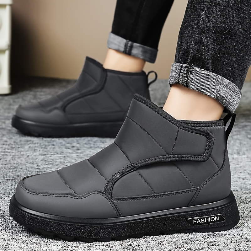 item picture mens hiking boots winter outdoor casual snow training shoes suitable for   snow   winter outdoor strolls and short distance snowy leisure   the plaid stitched   boot upper     winter outdoor outfits