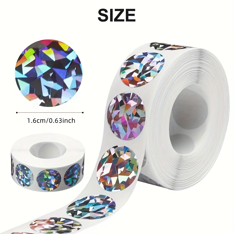 Image of 1000pcs 1.6cm / 0.69 Inch Round Laser Self-adhesive Scratch- Stickers For , Coupons, , Wedding Event Gift Cards, Game Cards